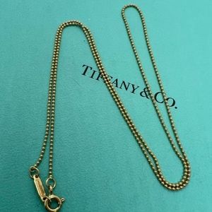 Tiffany & Co. 18” Yellow Gold Beaded Chain